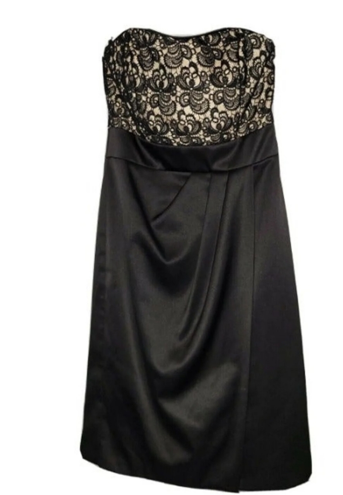 White House Black Market Black Strapless Dress